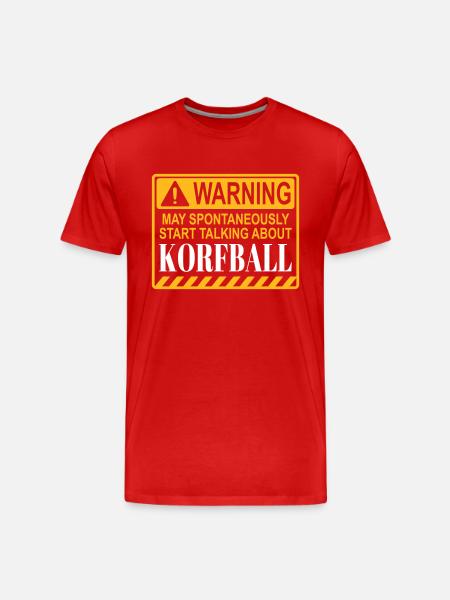 Warnig korfball - Men's Premium Organic T-Shirt - red