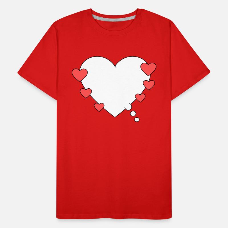 Bulle de pensée avec cœur T-shirt bio Premium Homme