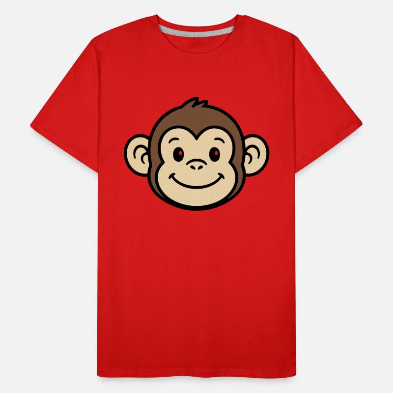 Affe Gesicht Männer Premium Bio T-Shirt