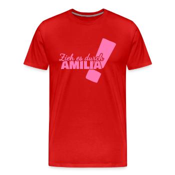 Vorname Amilia - Männer Premium Bio T-Shirt - Rot - Vorne - Damien (186cm)