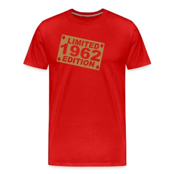 year 1962 limited edition - Men's Premium Organic T-Shirt - red - Front - Damien (186cm)