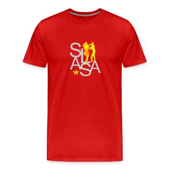 Salsa - T-shirt bio Premium Homme - rouge - Devant - Damien (186cm)