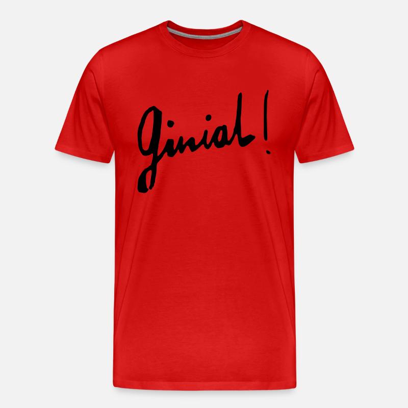 Ginial - Männer Premium Bio T-Shirt - Rot