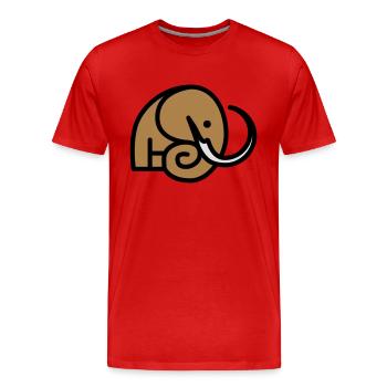 Mammut Logo - Männer Premium Bio T-Shirt - Rot - Vorne - Damien (186cm)