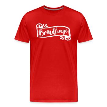 Marié, Bachelor / Groom / Bachelor Party / JGA - T-shirt bio Premium Homme - rouge - Devant - Damien (186cm)