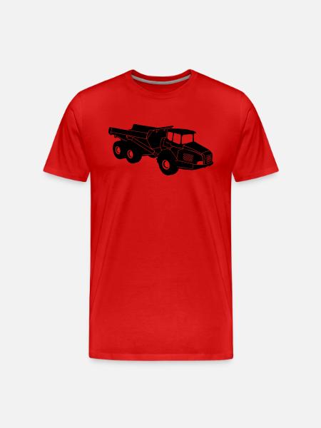 dumper Articulated hauler - Men's Premium Organic T-Shirt - red