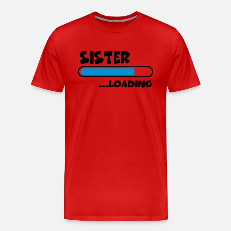 Sister loading - Männer Premium Bio T-Shirt - Rot