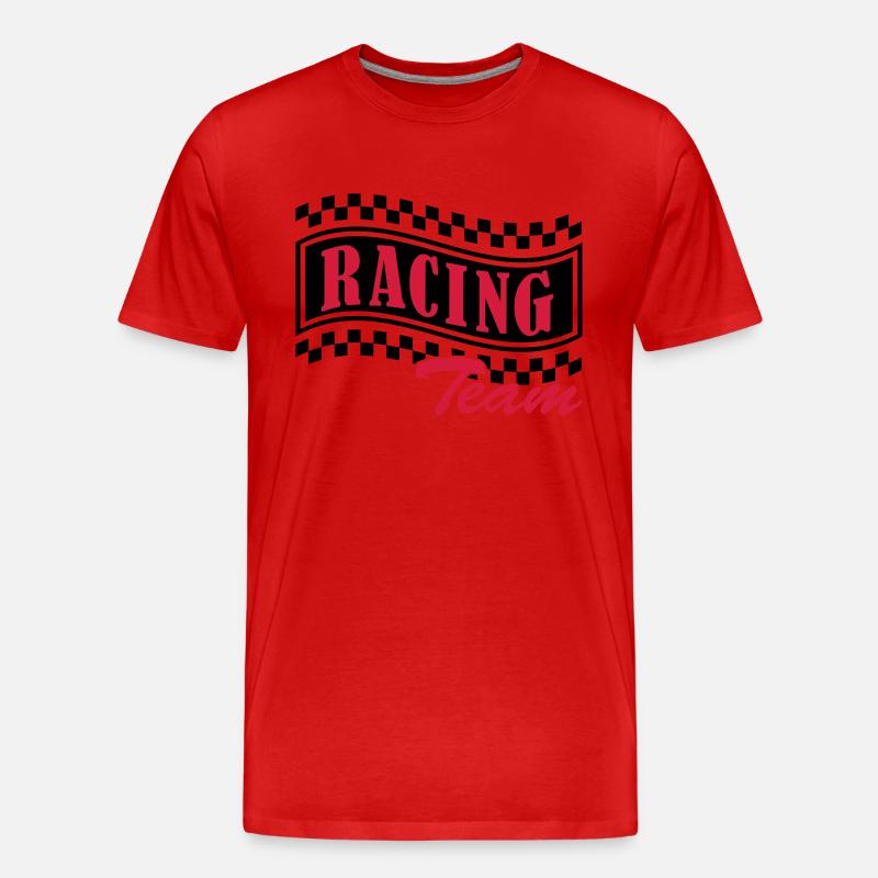 racing_team_002 - Männer Premium Bio T-Shirt - Rot