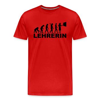 Lehrerin - Männer Premium Bio T-Shirt - Rot - Vorne - Damien (186cm)