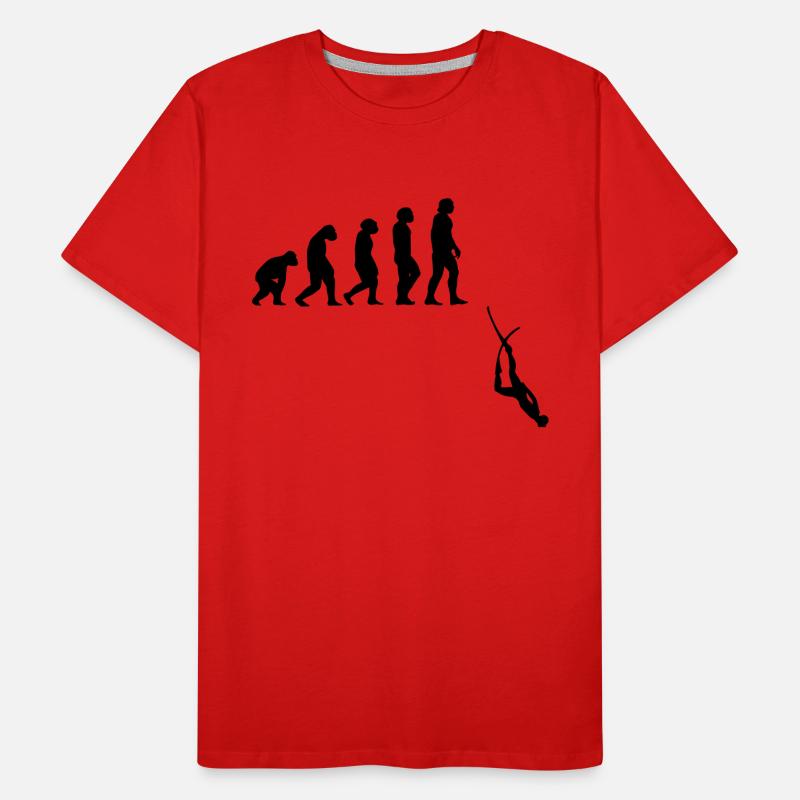 Evolution Apnoe Tauchen Männer Premium Bio T-Shirt
