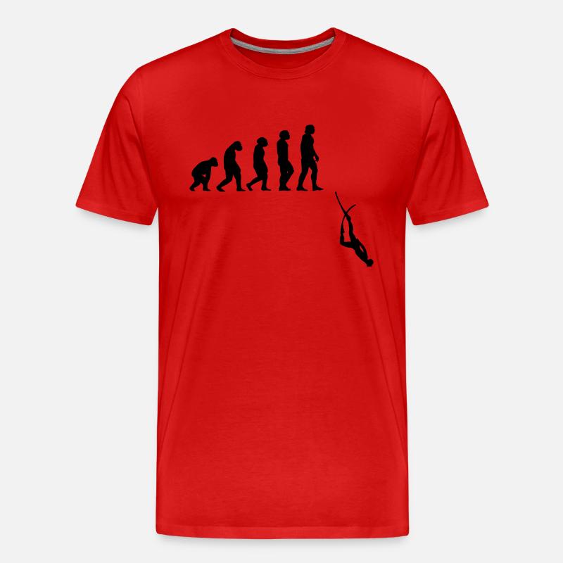 Evolution Apnée Plongée - T-shirt bio Premium Homme - rouge