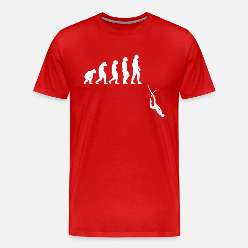 Évolution de l'apnée plongée - T-shirt bio Premium Homme - rouge