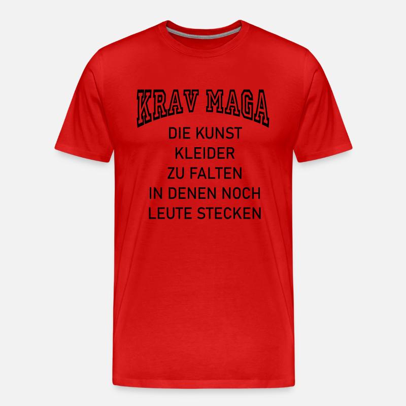 Krav Maga - Männer Premium Bio T-Shirt - Rot