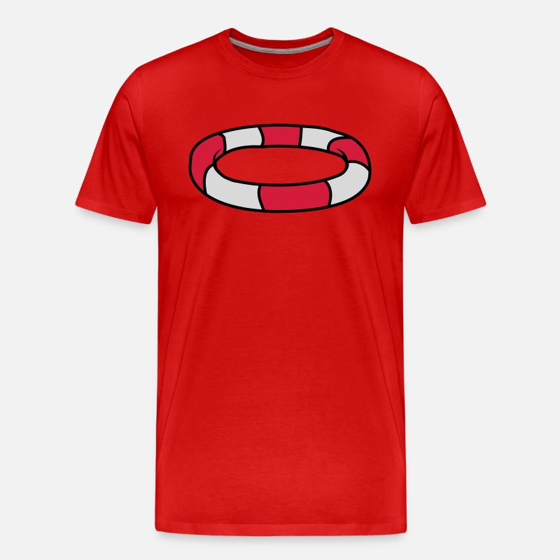 Conception du logo Lifebuoy - T-shirt bio Premium Homme - rouge