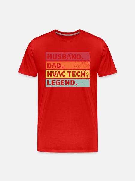 Husband Dad Legend Funny Gift - Men's Premium Organic T-Shirt - red