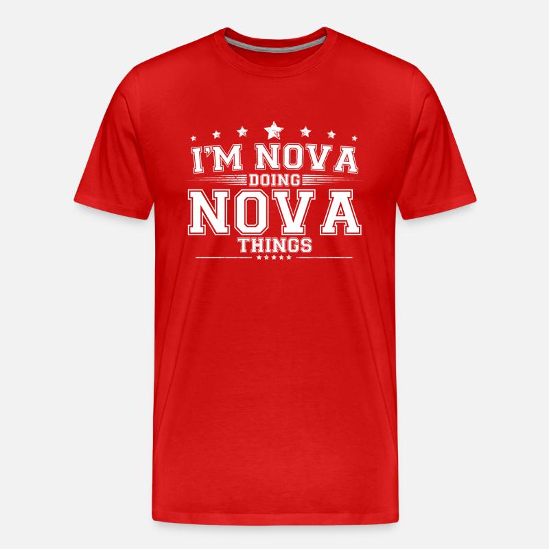 Nova - Männer Premium Bio T-Shirt - Rot