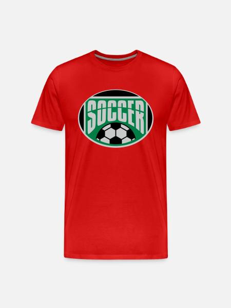 Soccer Hobby Sport Shield - Men's Premium Organic T-Shirt - red