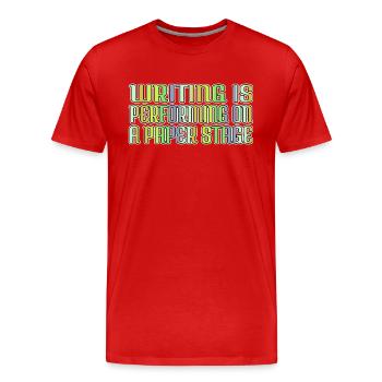 editor birthday present christmas present idea - Men's Premium Organic T-Shirt - red - Front - Damien (186cm)