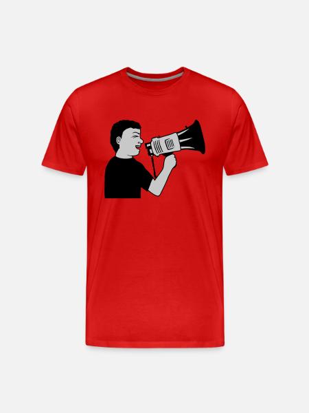 Demonstration Megafon Propaganda Man - Men's Premium Organic T-Shirt - red
