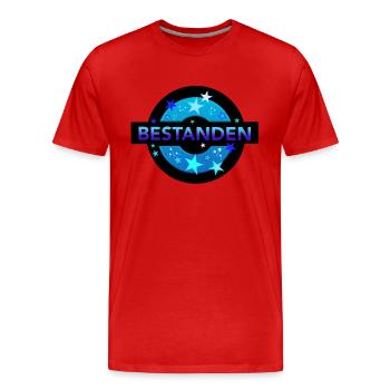 Bestanden Prüfung bestanden Abi Matura - Männer Premium Bio T-Shirt - Rot - Vorne - Damien (186cm)