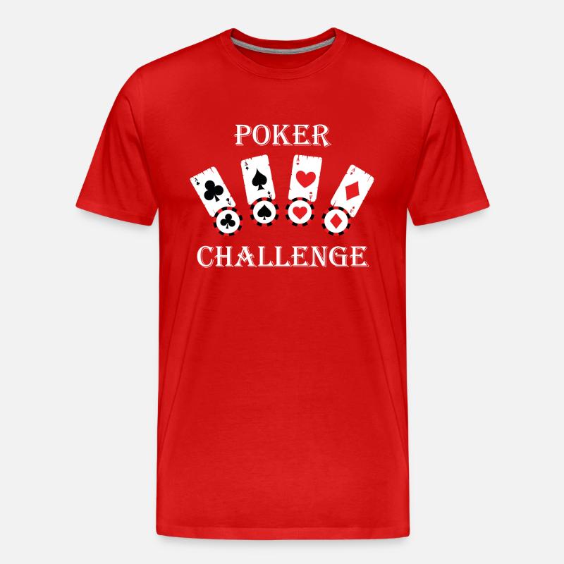 Poker Challenge - Männer Premium Bio T-Shirt - Rot