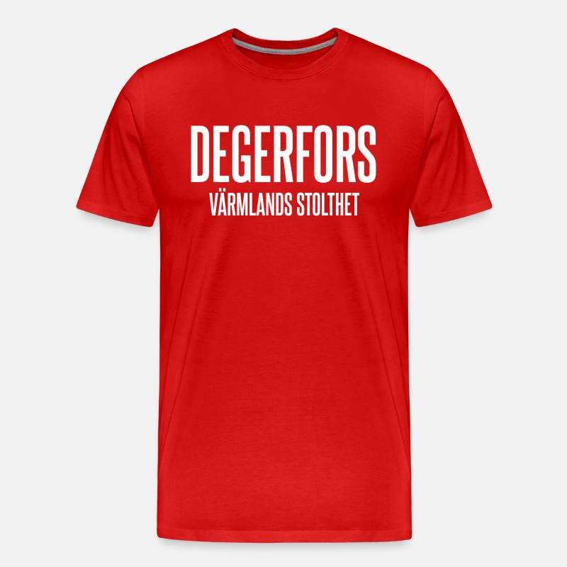 Degerfors - Männer Premium Bio T-Shirt - Rot