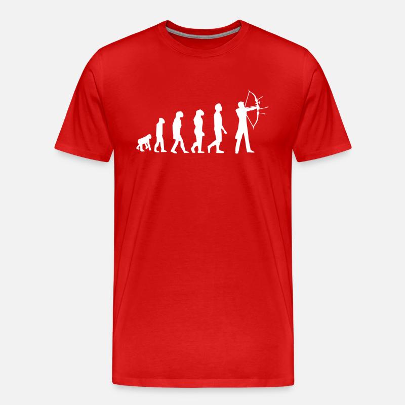 Tir à l’arc évolution - T-shirt bio Premium Homme - rouge
