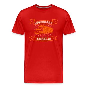 Trucker Anselm - Men's Premium Organic T-Shirt - red - Front - Damien (186cm)