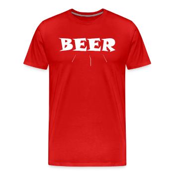 Bier Wein Whiskey Schnaps Alkohol - Männer Premium Bio T-Shirt - Rot - Vorne - Damien (186cm)