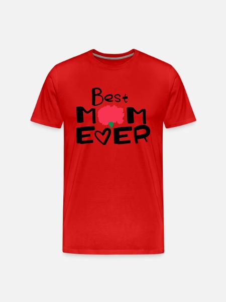 Happy Mothers Day lettering 2 - Men's Premium Organic T-Shirt - red