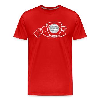 Moon Cup - Men's Premium Organic T-Shirt - red - Front - Damien (186cm)