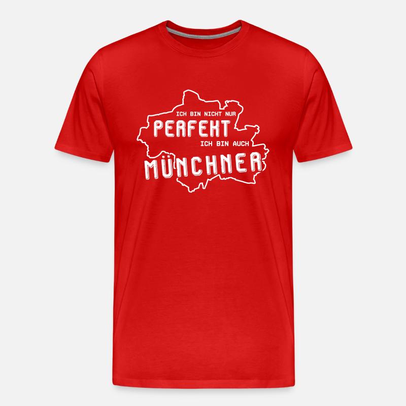 Münchner, Perfekt - Männer Premium Bio T-Shirt - Rot