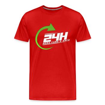 24h - Männer Premium Bio T-Shirt - Rot - Vorne - Damien (186cm)