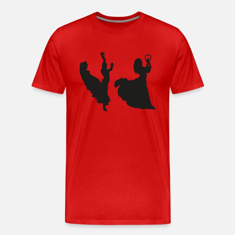 Dancing Dance Music - Männer Premium Bio T-Shirt - Rot