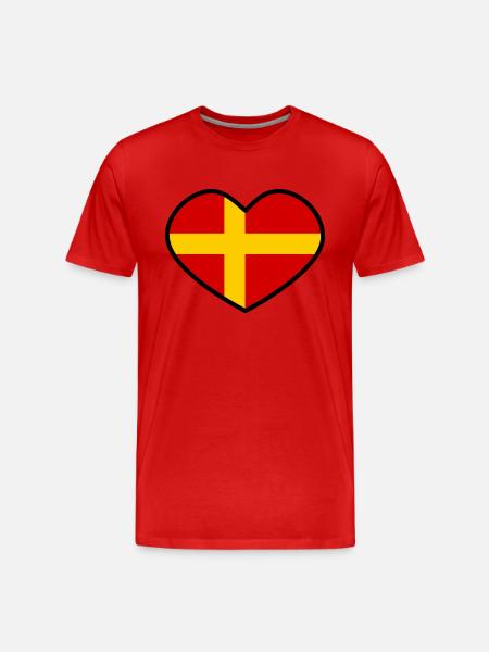 Skåne heart - Men's Premium Organic T-Shirt - red