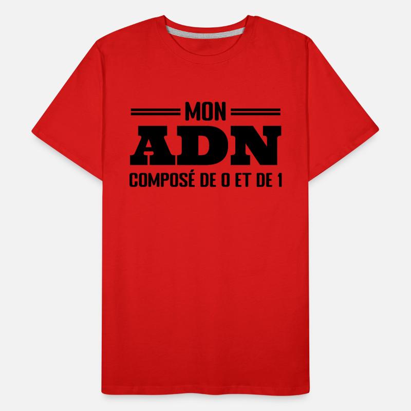 Mon ADN Est Composé De 0 Et De 1 T-shirt bio Premium Homme