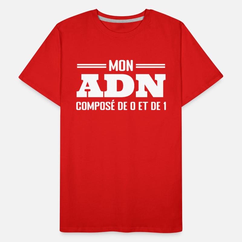 Mon ADN Est Composé De 0 Et De 1 T-shirt bio Premium Homme