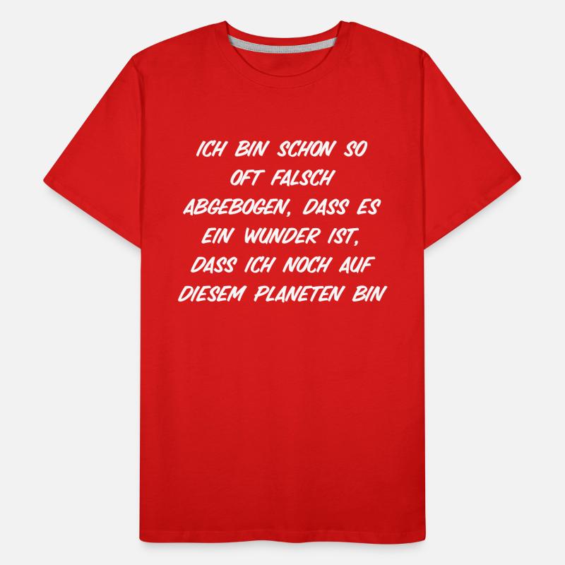 falsch abgebogen Männer Premium Bio T-Shirt
