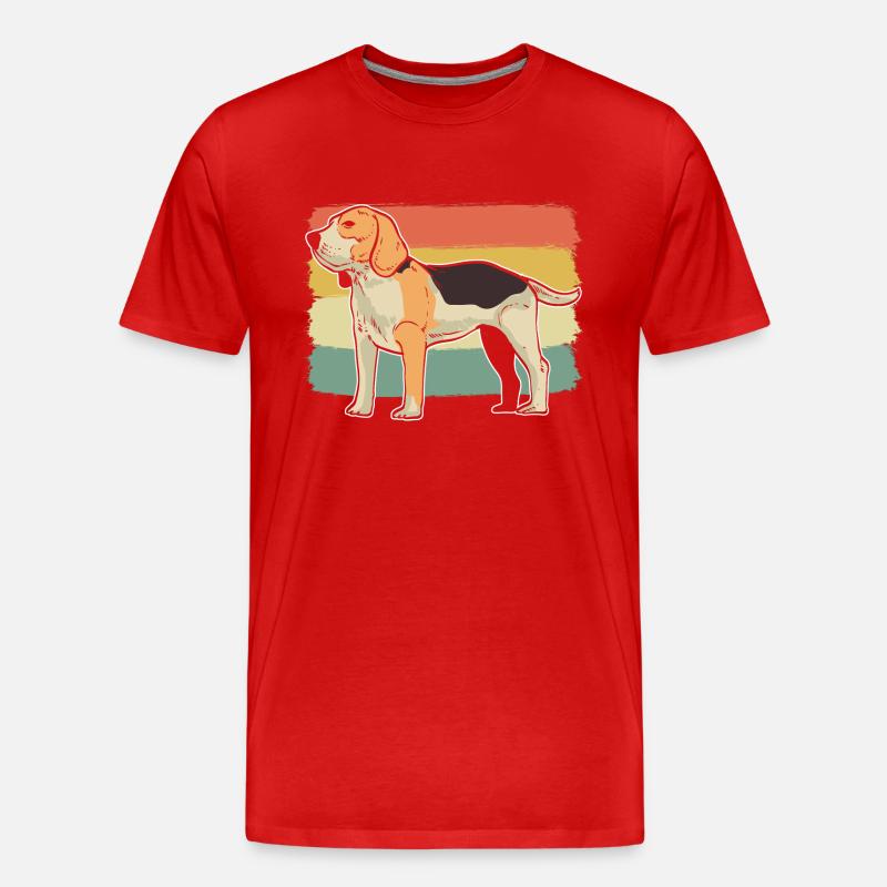 Netter Beagle Hundehalter - Männer Premium Bio T-Shirt - Rot