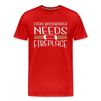 bday cool bûcheronmenuiserie maçon - T-shirt bio Premium Homme - rouge - Devant - Damien (186cm)