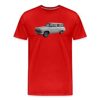 Pkw GAZ M22 Kombi Wolga Sowjetunion Oldtimer - Männer Premium Bio T-Shirt - Rot - Vorne - Damien (186cm)