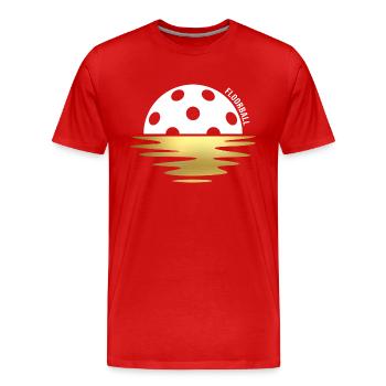 Floorball Floorball Joueur de floorball Brute Unihoc - T-shirt bio Premium Homme - rouge - Devant - Damien (186cm)
