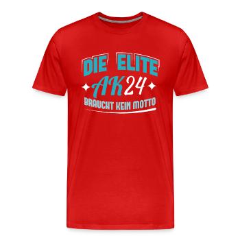 Abschlussklasse 2024 Schulabschluss Abitur Matura - Männer Premium Bio T-Shirt - Rot - Vorne - Damien (186cm)