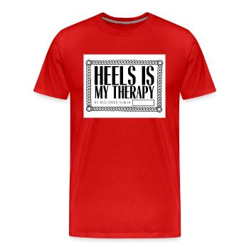 MY THERAPHY SHIRTS Seite 0002 - Männer Premium Bio T-Shirt - Rot - Vorne - Damien (186cm)
