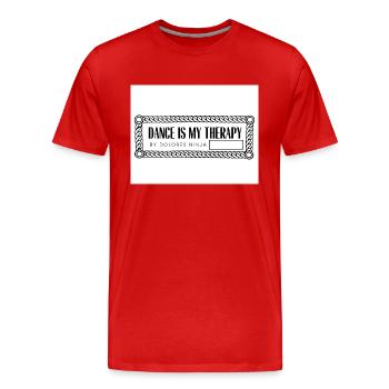 MES CHEMISES THERAPHY RECTANGULAIRES page 0003 - T-shirt bio Premium Homme - rouge - Devant - Damien (186cm)