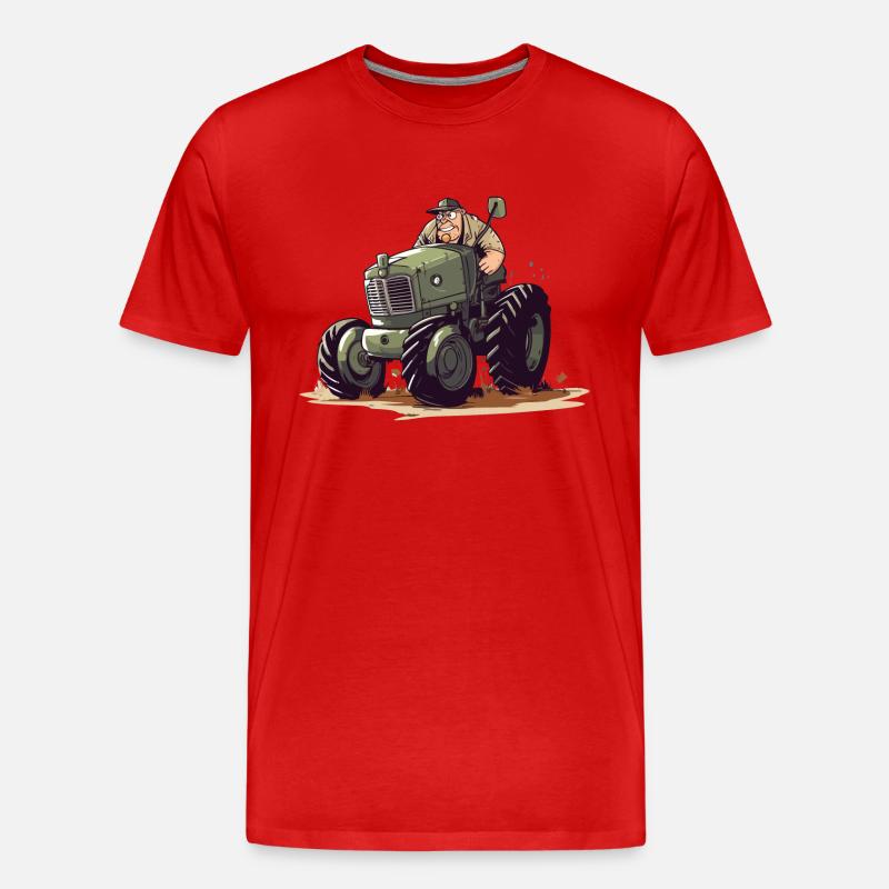 Denis der wütende Bauer - Männer Premium Bio T-Shirt - Rot