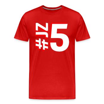 JZ5-KARTON - Männer Premium Bio T-Shirt - Rot - Vorne - Damien (186cm)