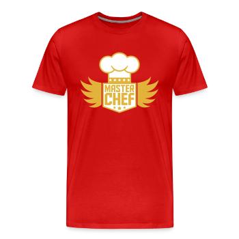 Chef étoilé Chef Amour cuisine Maître de cuisine - T-shirt bio Premium Homme - rouge - Devant - Damien (186cm)