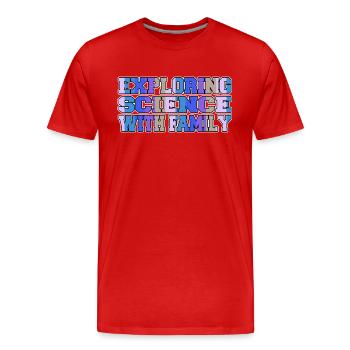Conseils parentaux Science News Idée cadeau - T-shirt bio Premium Homme - rouge - Devant - Damien (186cm)