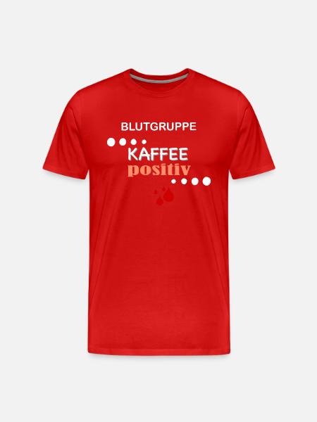 KAFFEEpositiv - Männer Premium Bio T-Shirt - Rot